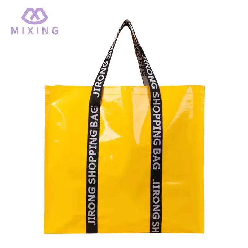 กระเป๋าช้อปปิ้งผู้หญิงทอ PP ขนาดใหญ่