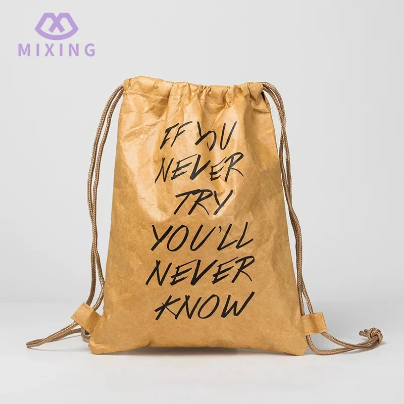 กระเป๋าเป้สะพายหลัง Tyvek Drawstring ซักได้